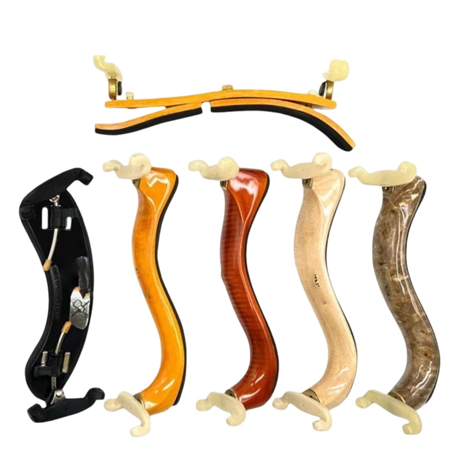 Reposabrazos acolchado ajustable para violín 4/4 3/4 1/2 almohadilla de apoyo para hombros de madera de arce soporte para barbilla partes violín | Reposa-hombros para violín(Type5)