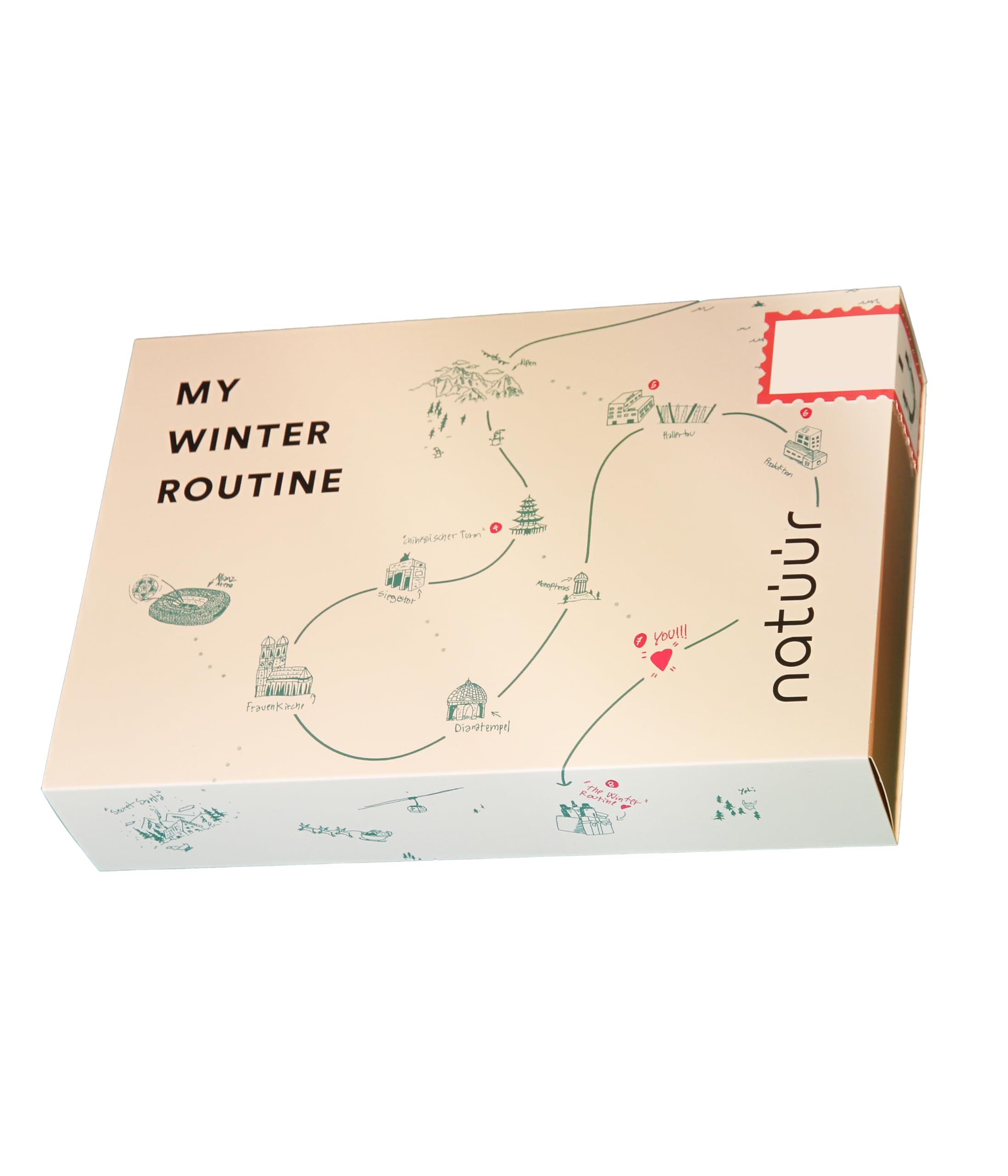 natüür My Winter Routine Pflege-Box – BODY LOTION, SHAMPOO, Scalp Oil & Nail Balm – Ideal bei trockener Haut – Vegan – Made in DE