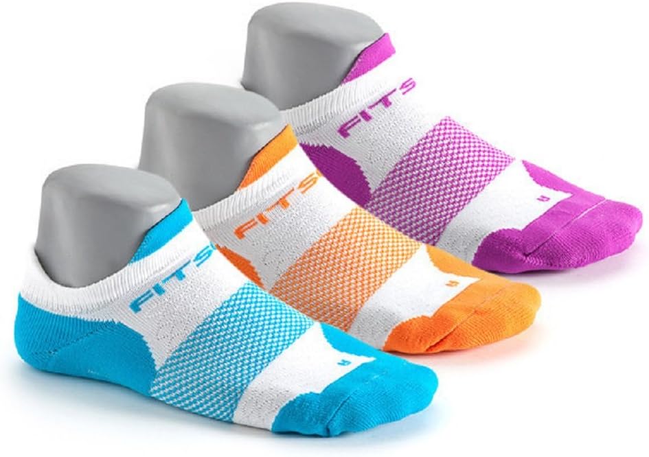 Fitsok F4 No Show Sock, 3-Pack (Jewel Pop, Small)