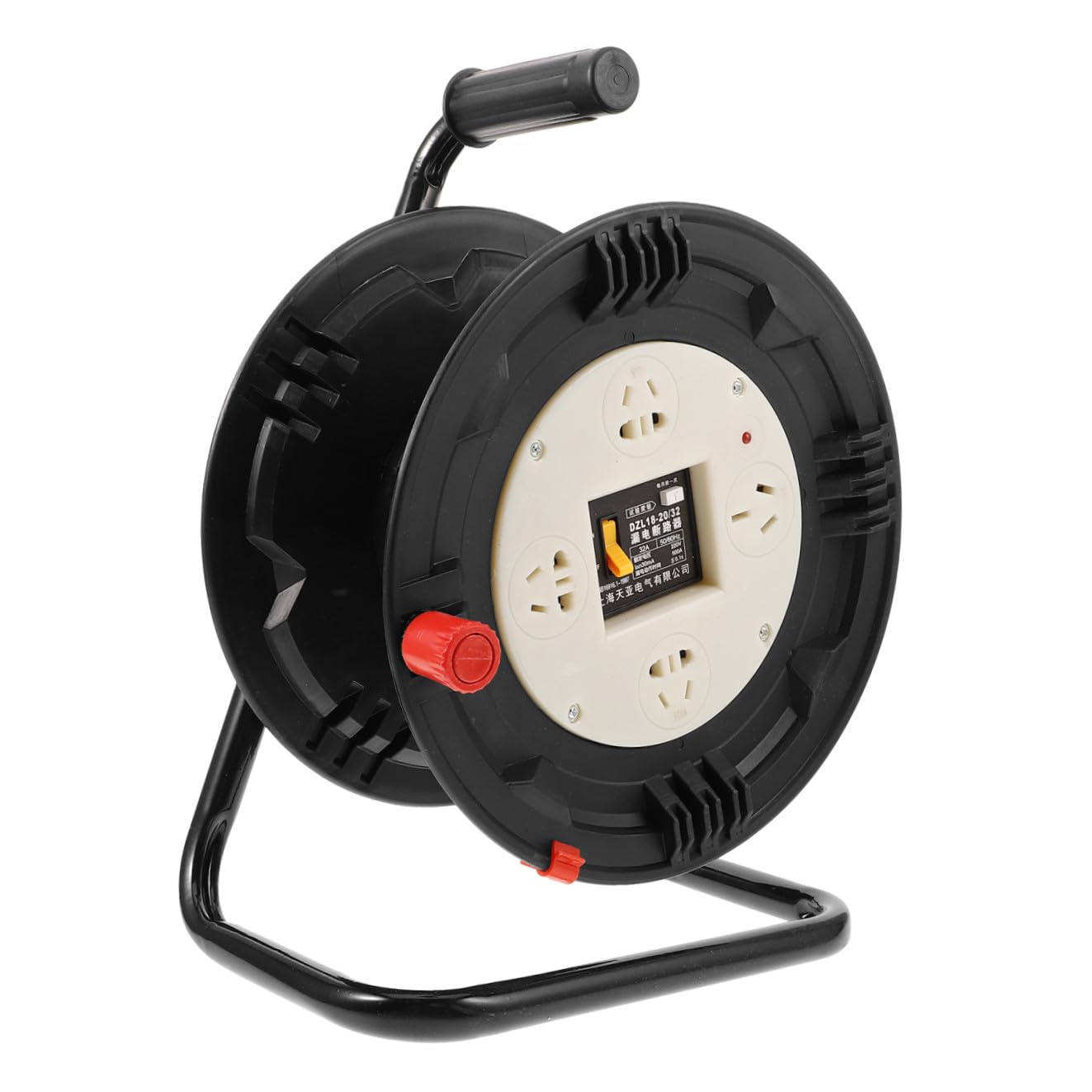 Alipis Enrollador de Cable Retractil, Carrete de Almacenamiento de Cable Negro de Plástico, Organiza y Guarda 30 Metros para Hogar y Oficina