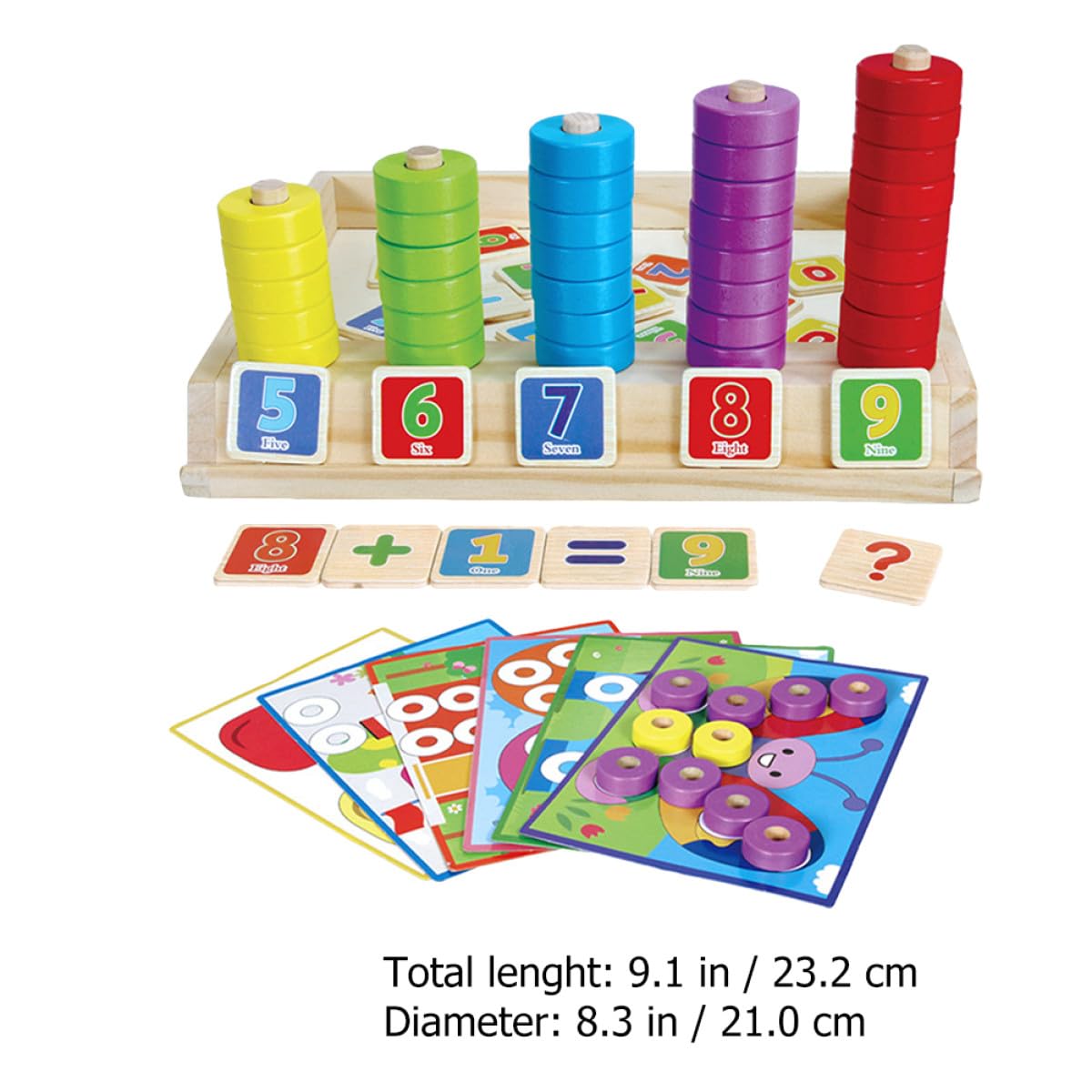 Gatuida Gioco Educativo in Legno per Bambini Puzzle Numerici e Blocchi Aritmetici Multifunzione per Sviluppare Creatività e Capacità di Problem Solving