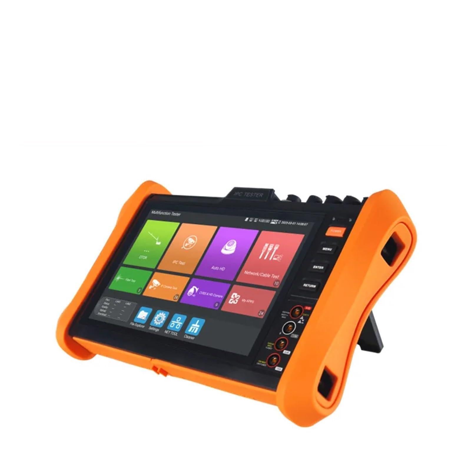 Tester CCTV IPC 8K Monitor 8MP AHD TVI CVI SDI Tester Generatore di Barre di Colore o Ottico SFP Poe++ Tester Telecamera IP all-in-One | H12-ADHS