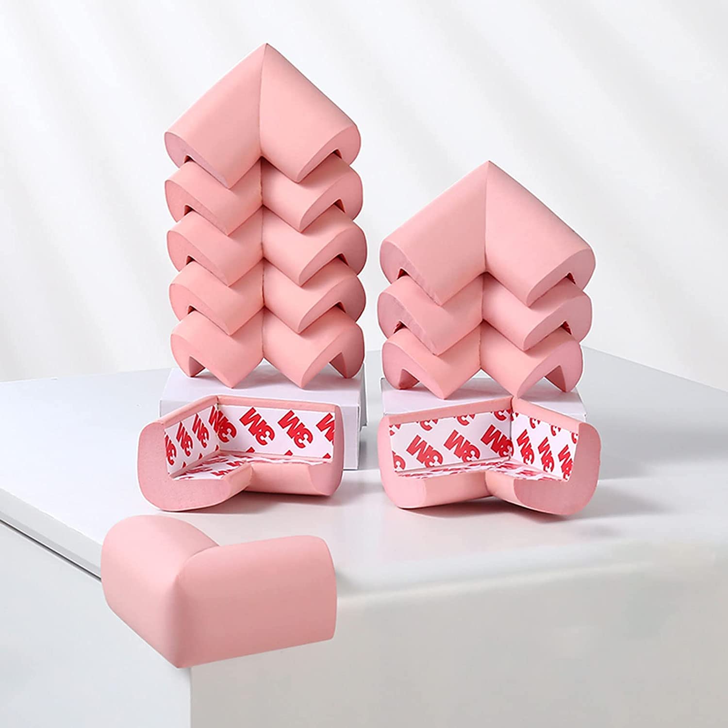 dfEDRd Safety Corner Guards, 10 PCS Table Corner ProtectorsStrong Adhesion,Keep Baby Safety,Variety Colors For You To Choose F(Roze)