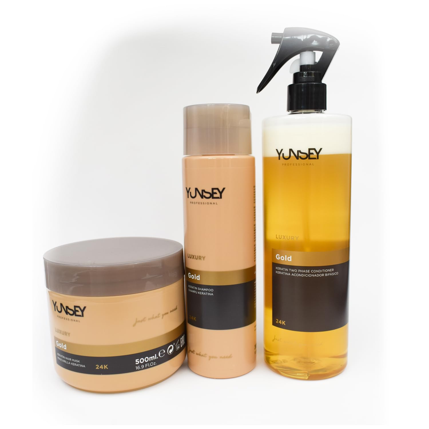 Pack 3 productos Keratine "champú, desmelantes y máscara"