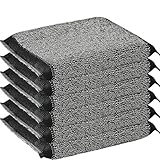 DDGEAA Steel Wool Scrub Sponges Kitchen, Reusable Dish Scrubber Sponge, for Pots, Pans, Gentle and Scratch Free - 6 Pack Black