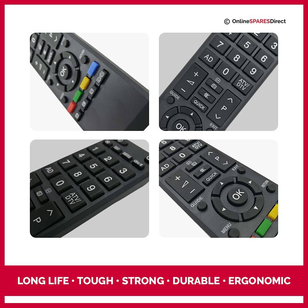 Télécommande Pour Toshiba CT-90326, 32AV607PR, 32AV613DG, 32AV615DB, 32AV615DG - Neuf