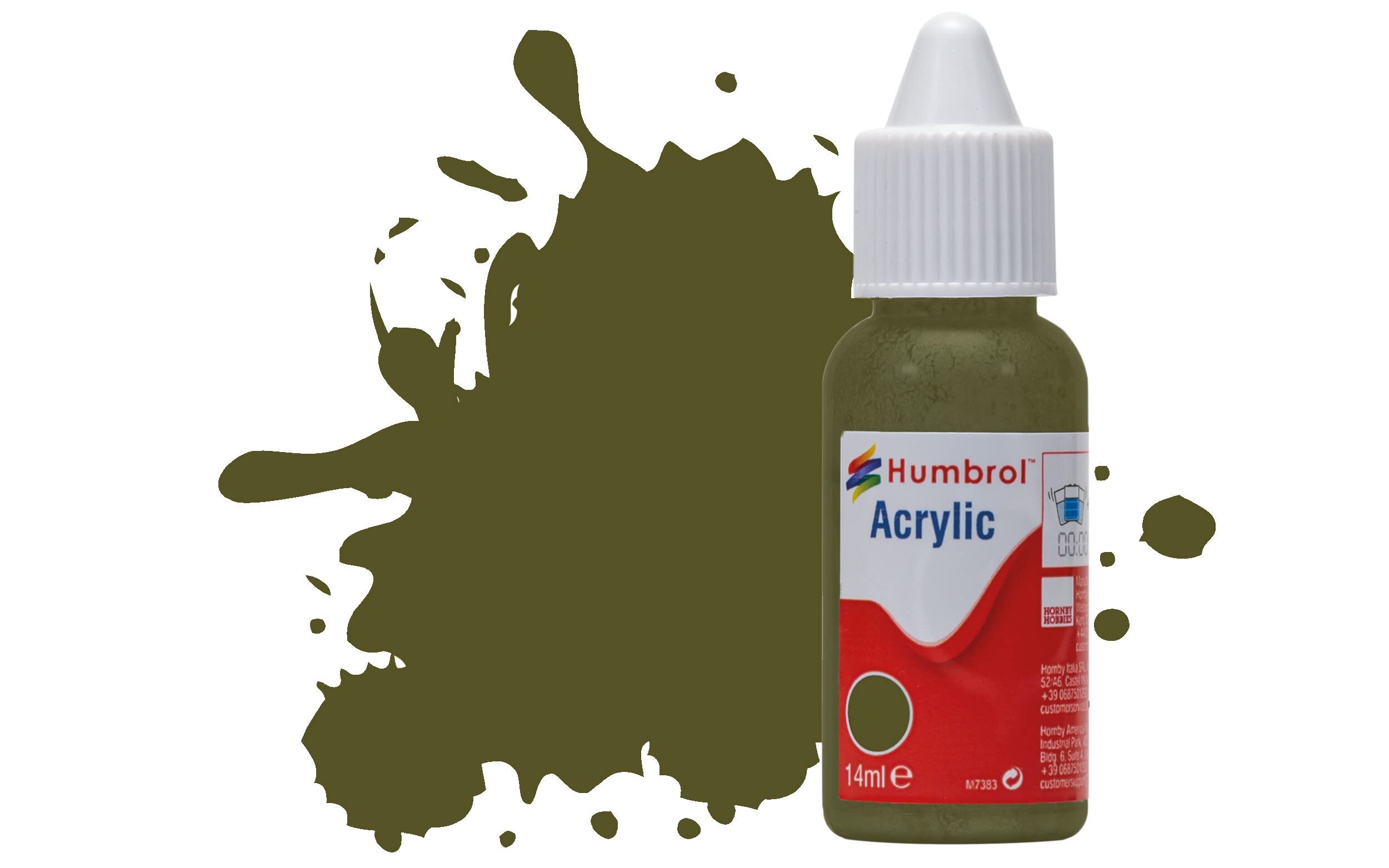 Humbrol Acrylic Paint No 159 Khaki Drab Matt dropper bottle, 14ml