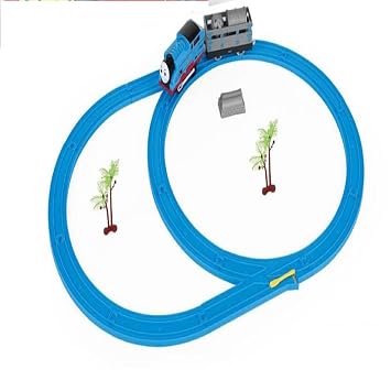KTRS Enterprise Electric Engine Train Track Set - Cart & Trees - Sound & Flashing Headlights