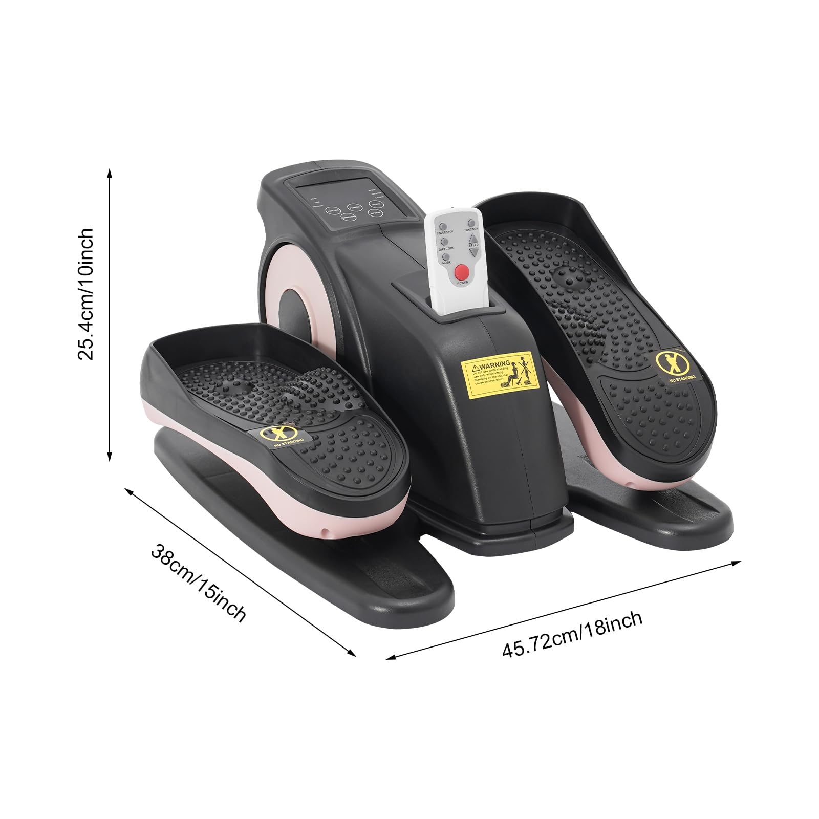 Tragbarer Pedal-Trainer, Trettmann pedaltrainer mit Fernbedienung, LCD-Displa Fußpedal-Trainingsgerät,Mit manuellen (5-Gang) und automatischen (P1-P3) Gängen