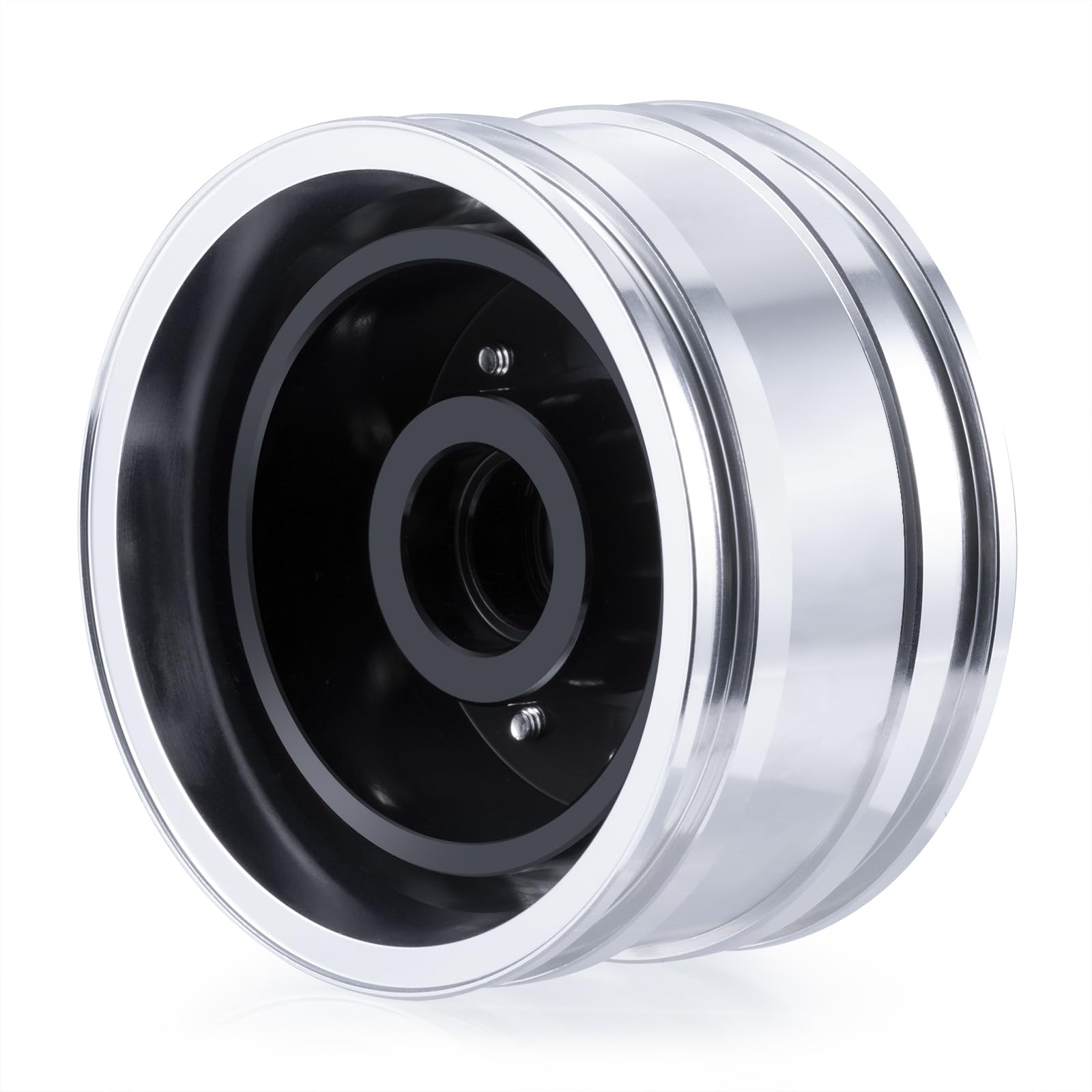 AXspeed Metall Vorderseite Felgen, 2 Stück Lager Radnaben für 1:14 Tamiya Anhänger Traktor Auto Zubehör (Silber)