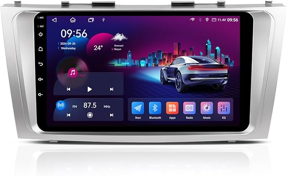 Android 13 Radio for Toyota Camry 2007-2011 Without JBL, 9 Inch QLED HD Touch Screen, 6G+128G with Wireless Apple Carplay, Android Auto, WiFi, DSP, SWC, AM FM Radio XC004 Harness