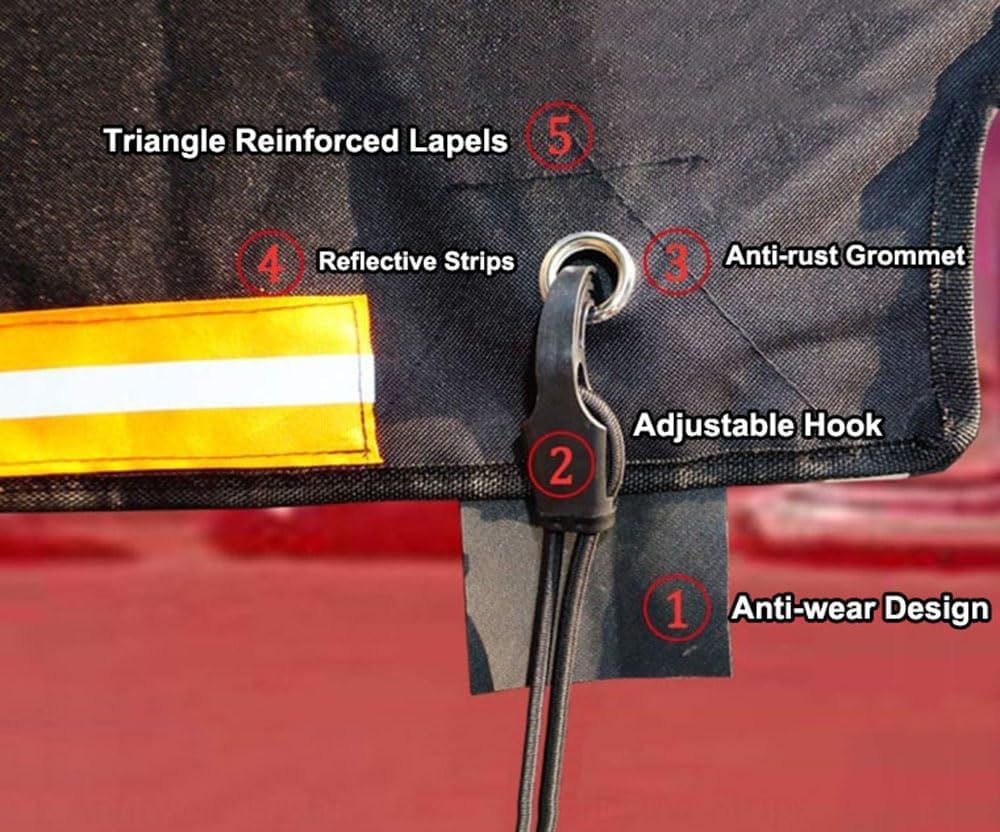 ELNas Tela Oxford Cubierta Lona Caja Camioneta para Toyota Hilux 1997-2004, Cubierta de Camión Cubierta Impermeable Cubierta de Caja de Camión,A