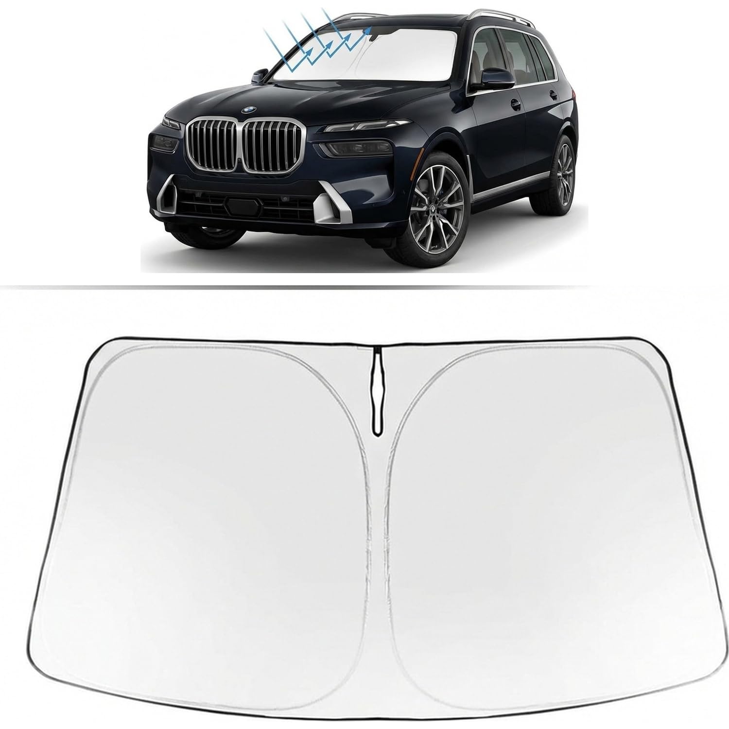 Proadsy Custom Fit 2019-2026 BMW X7 Windshield Sun Shade, Blocks Heat