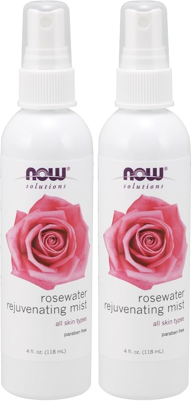 NOW Solutions Bruma Facial de Água de Rosas, 120 mL, Pacote com 2