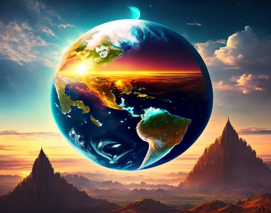 Affiches sur toile Earth Great Awakening poster sans cadre SERENDIPITP 58x90