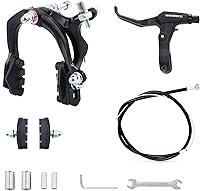 Vista 8 de WEEROCK Bike Calip Brake Set Front and Rear C Brake Set, Rim Brake Set with Aluminium Alloy Brake levers, Bike Cables for Kids Bike, Child Bike