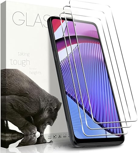 Paquete de 3 Protector de pantalla de vidrio templado compatible con Motorola Moto G Power 5G 2023 con película protectora 9H antiarañazos
