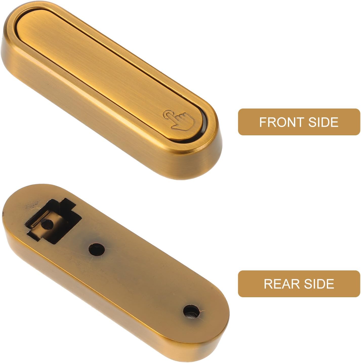ULTECHNOVO 2 Pack Folding Wall Hooks, Heavy Duty Zinc Alloy Coat Hook for Hanging, Space Saving Foldable Wall Mount Hanger for Backpacks, Towels and Clothes, Modern Round Corner Decorative Gold