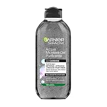 Garnier SkinActive Acqua Micellare Gel Purificante con Carbone, Detergente e Opacizzante, Per Tutti i Tipi di Pelle, Senza Risciacquo, Formula Vegana, 400 ml