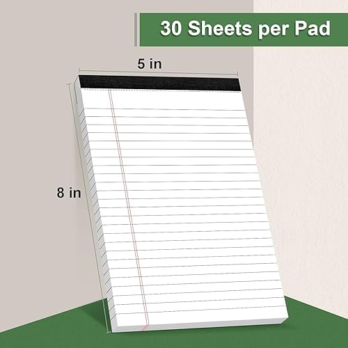 Miniatura 8 de Bloc de notas legales de 8.5 x 11 pulgadas, bloc de notas amarillas de 8.5 x 11.75 pulgadas de ancho, bloc de notas forradas para el hogar, escuela,