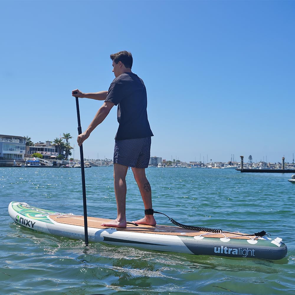 NIXY Newport 10’6” Inflatable Paddle Board | High-Performance, Durable, and Lightweight SUP for All Skill Levels with Welded Seams and 300 lbs. Capacity (Maui)