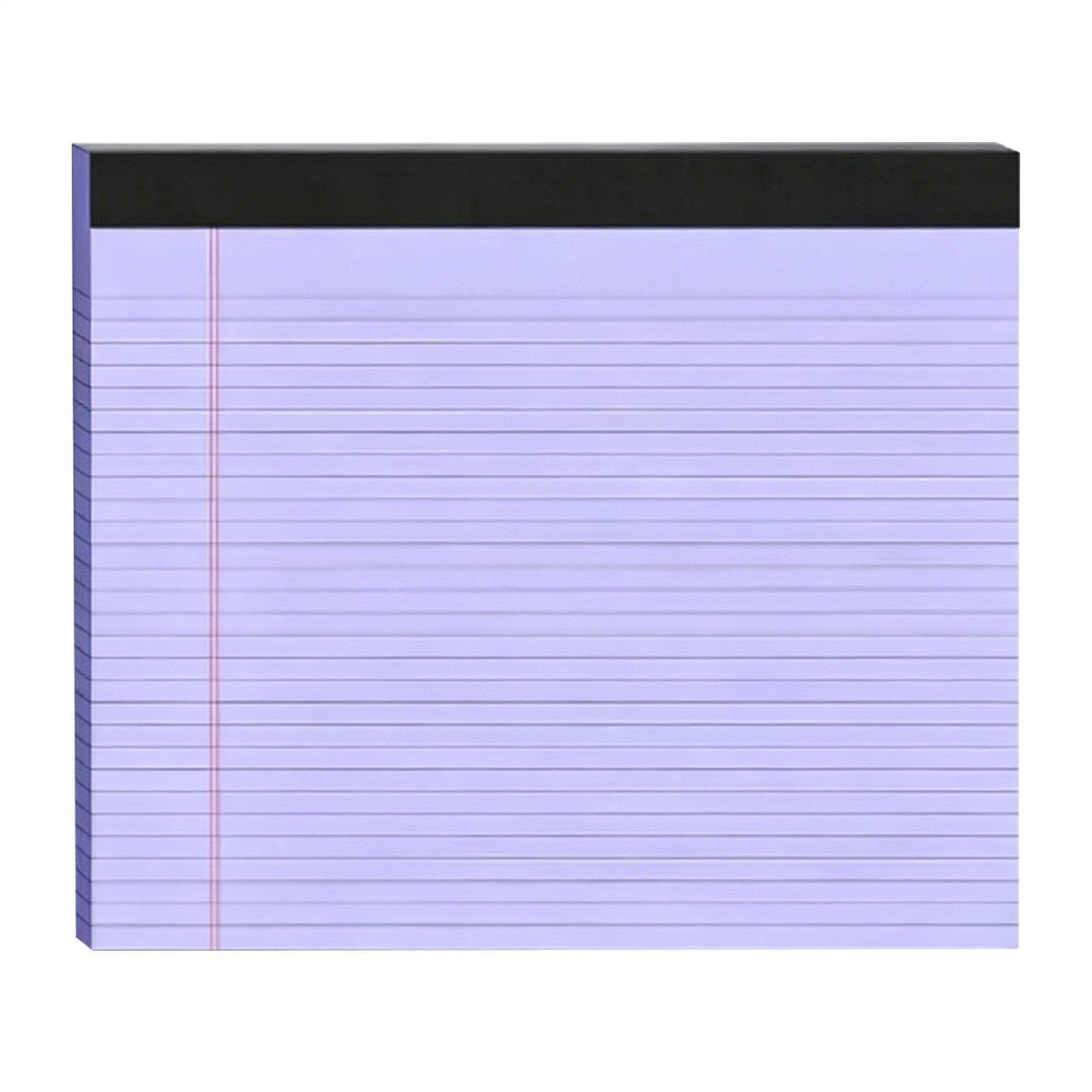 Wide Legal Pads, With Clean Tear Convenience, 24x27x5cm, Landscape Pink Purple Blue Green Yellow College Ruled Note Pad, Wide Ruled Legal Notebook, 30 Sheet Capacity, For School