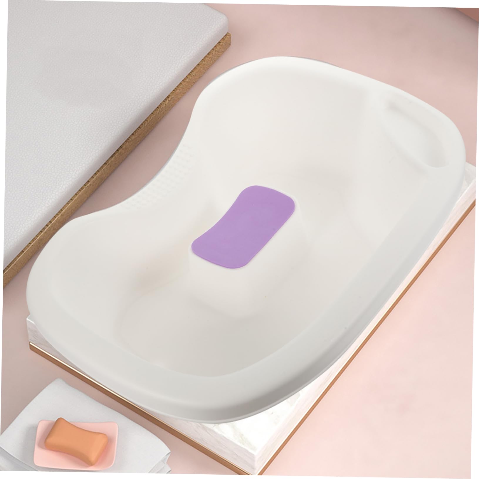 Lavatesta Bianco in Plastica Supporto Collo e Spalle | Lavaggio da Sdraiati, Design Ergonomico, Uso Domestico, Adatto a Ragazzo Ragazza e Gestanti