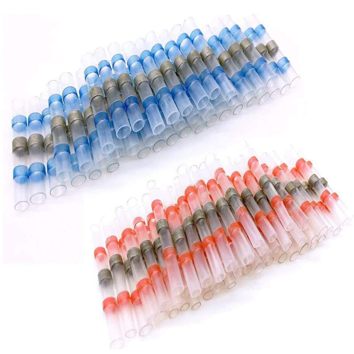 200-teiliges Lötverbinder Schrumpfverbinder Set – Wasserdicht, 4 Größen (26–10 AWG), Mit Schmelzring, Box