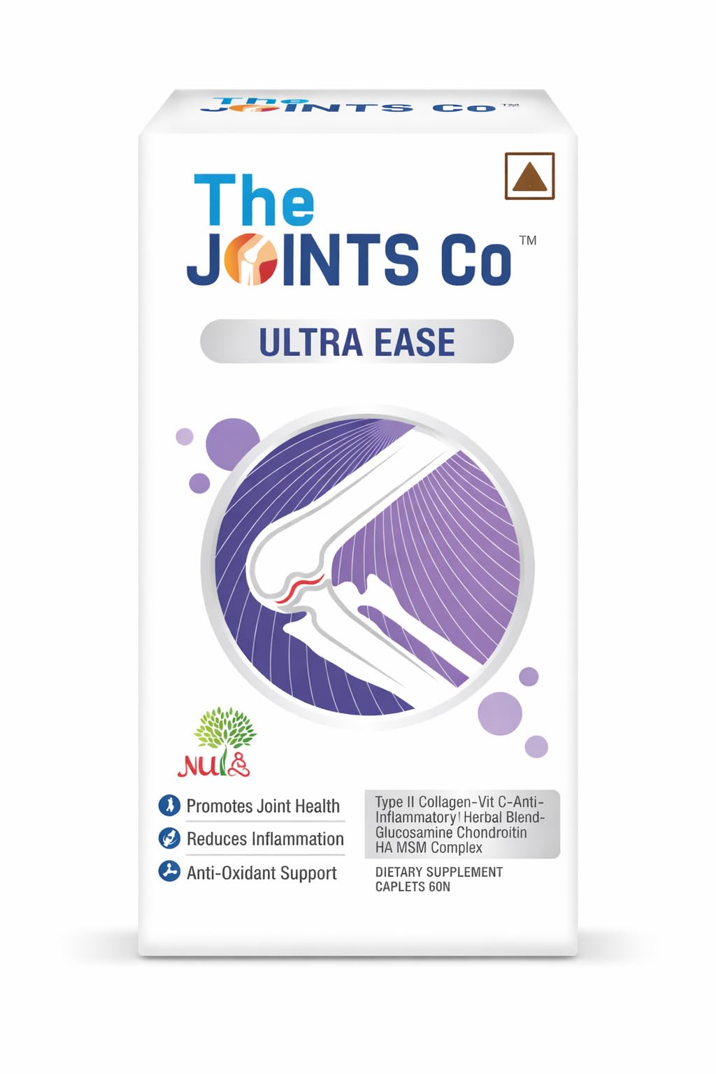 Ultra Ease Plus with Type II Collagen, 2500 mg Glucosamine Chondroitin MSM HA Complex & Herbal Blend for Joints, Bones & Cartilage Wellness - 120 tablets