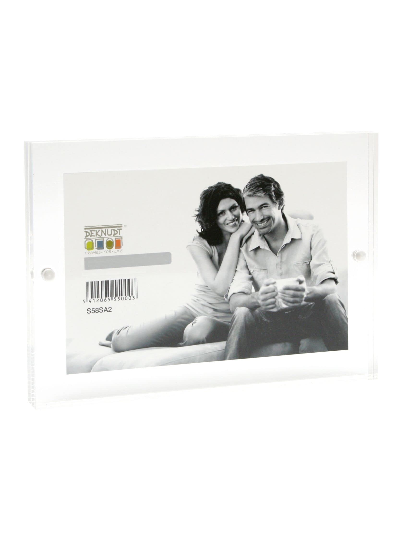 Bloc acrylique transparent Deknudt Cadres Photo 18x24cm pour une decoration moderne