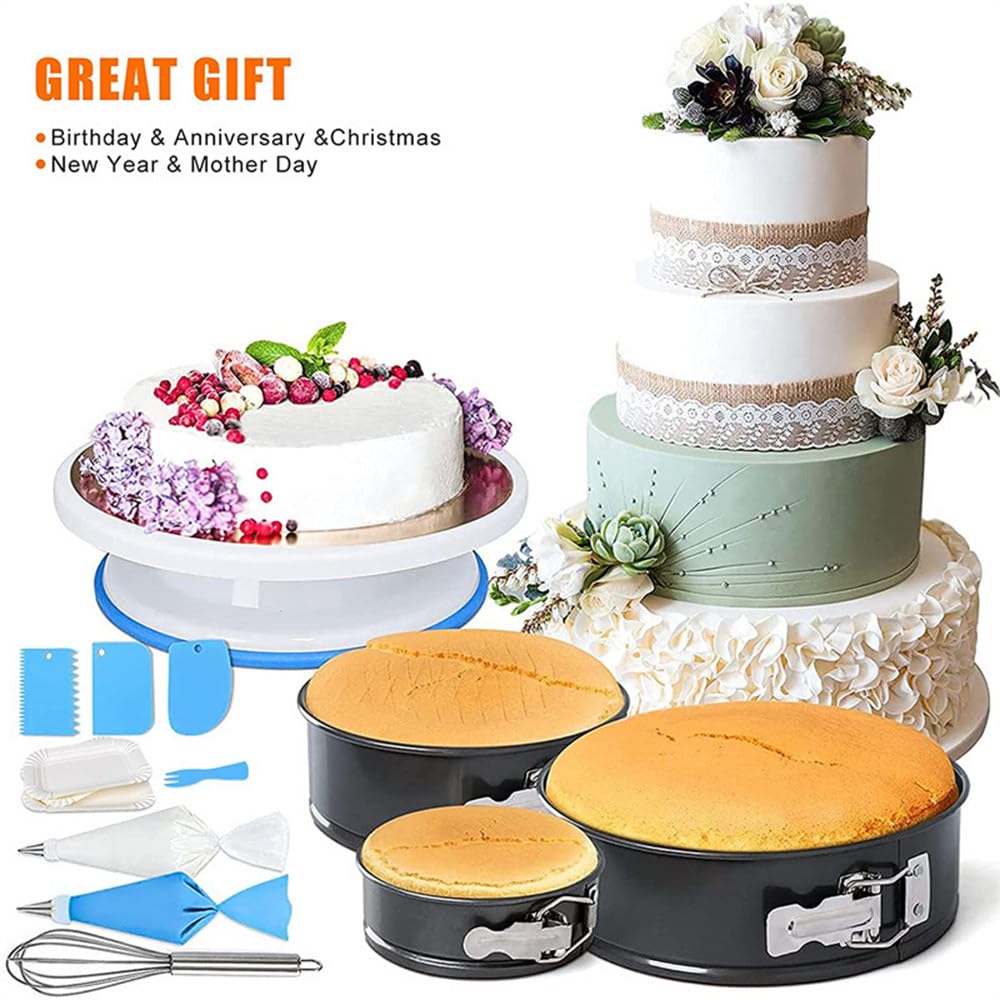 Kit De DecoracióN De Pasteles Con Base Giratoria, Moldes Antiadherentes, Boquillas De ReposteríA, Raspadores Y Moldes De Silicona Para Cupcakes, Para Principiantes Y Reposteros Caseros 512PCS