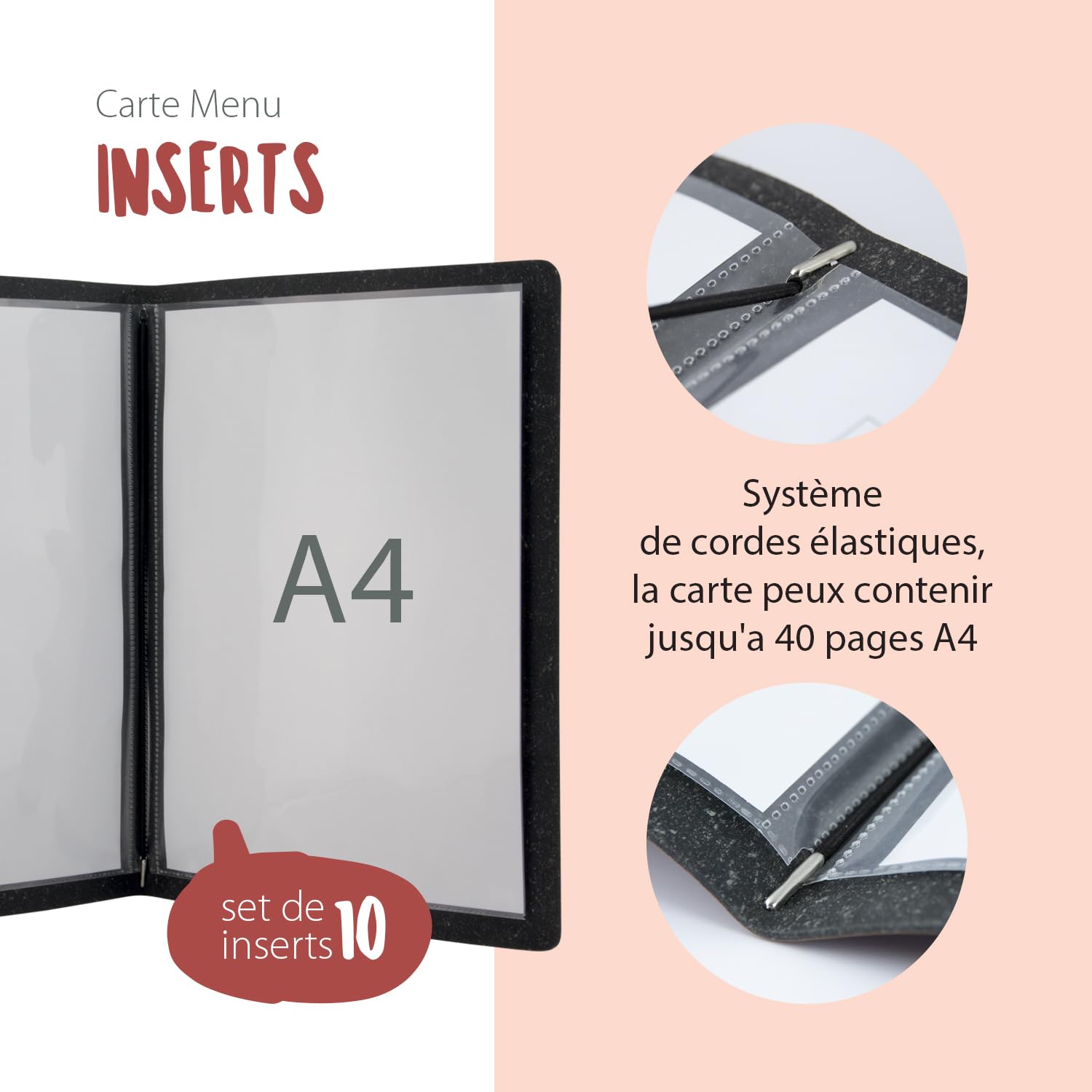 SECURIT Lot De 10 Porte-Étiquettes Transparents En Acrylique – Supports Autoportants En L – Idéal Pour Prix, Menus Et Réservations En Café, Restaurant, Bar Ou Boutique (6 X 4 X 0,8 Cm)