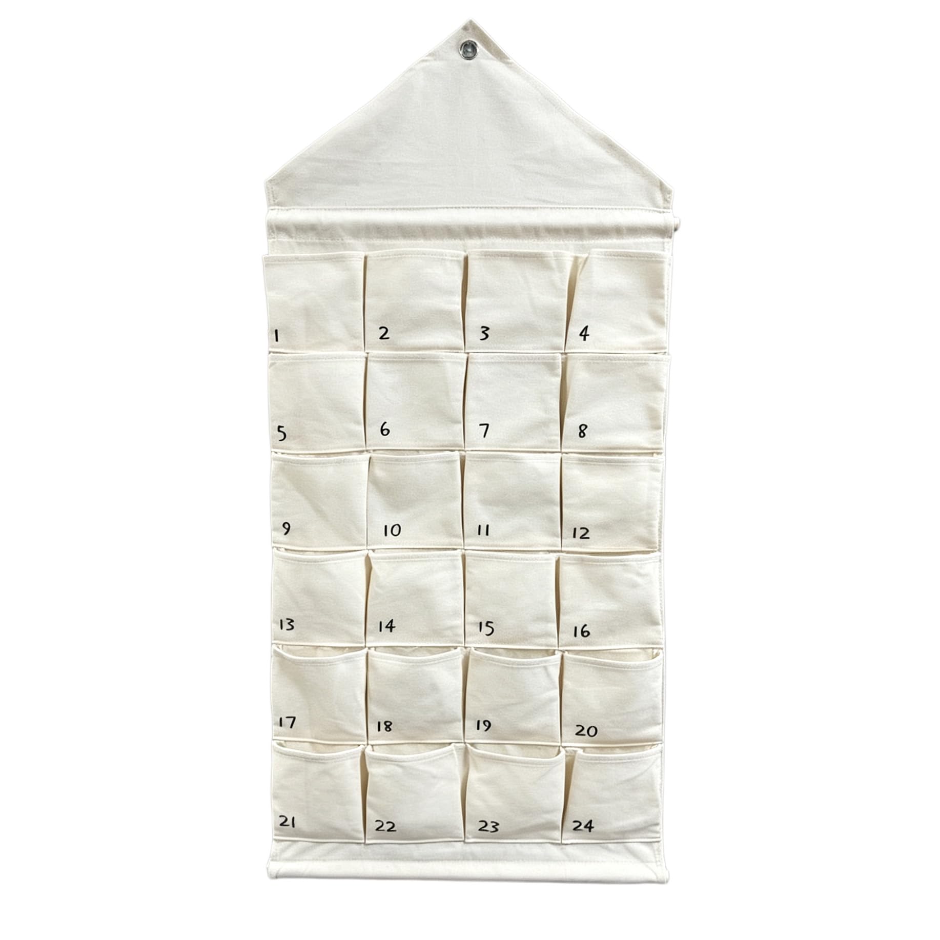 Calendario de Adviento de tela con 24 bolsillos numerados, calendario de pared colgante para rellenar tú mismo para adornos de Navidad