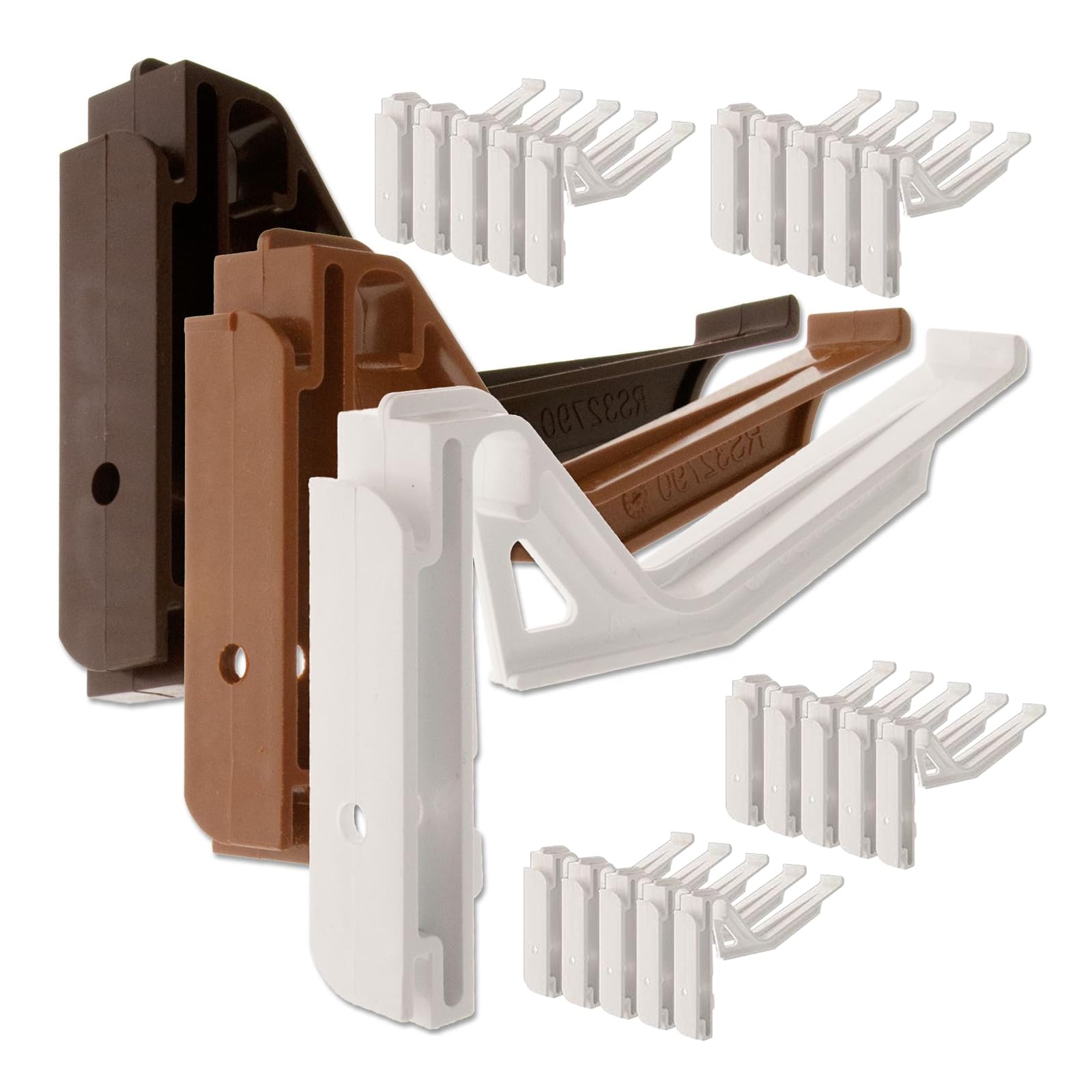 20 x White Wendland RS32790 Conservatory Gutter Brackets, Suitable for conservatories with a wendland roof and Marshal tufflex guttering System. Genuine Manufacturers Brackets - Twist-and-Lock Type.