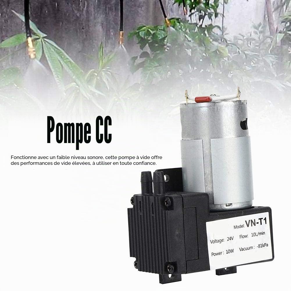Mini Pompe à Vide 24V DC Débit 10L/min Pression 81KPa Faible Bruit 10W pour Applications de Laboratoire et de Prélèvement