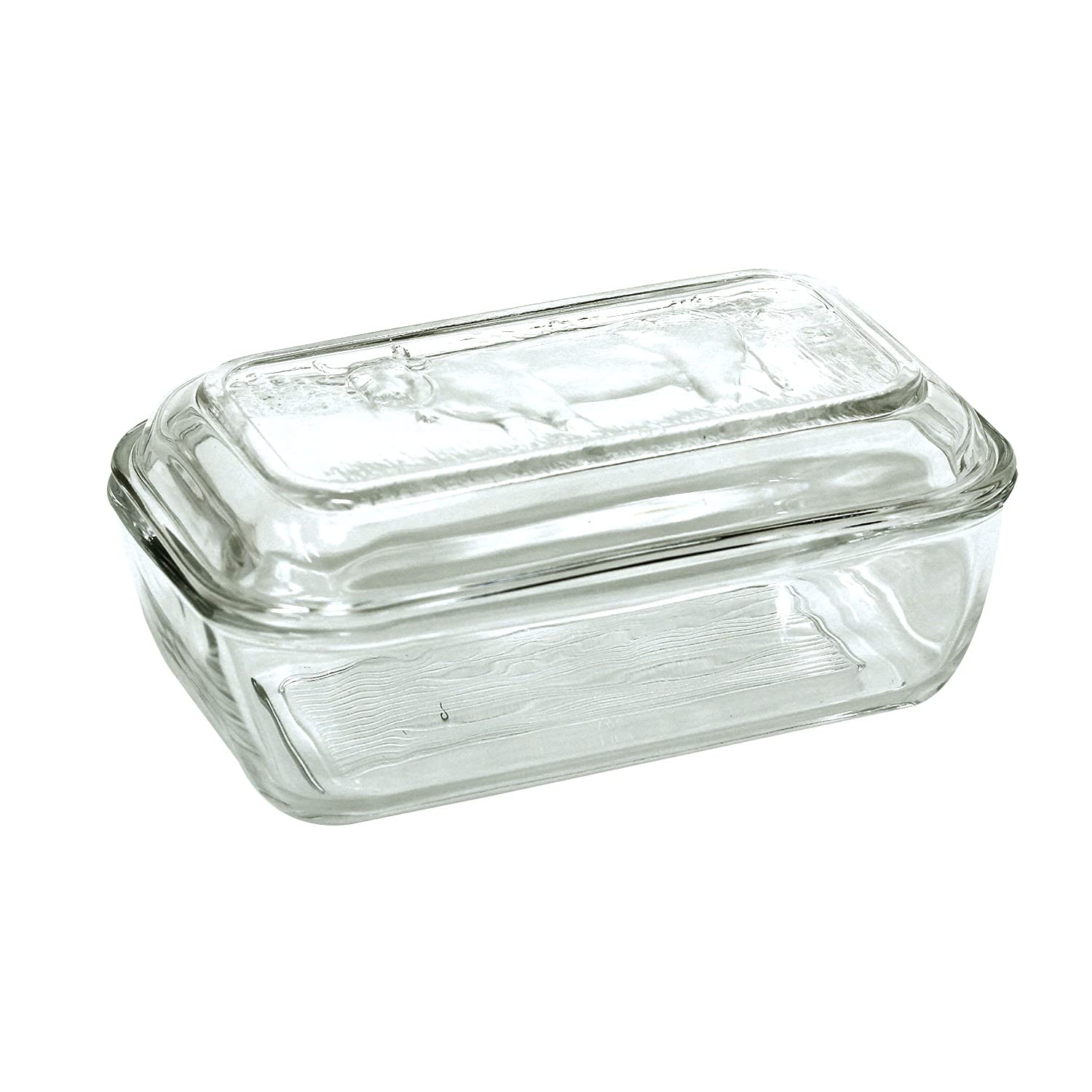 Luminarc Kuh-Butterdose - Transparent - Für Hausfrauen - Ideal für Obst - 1 Stück - Mit Deckel
