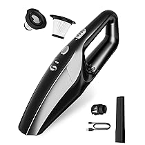 SERVOMASTER Aspirapolvere Portatile, Aspirapolvere Auto Ricaricabile, Aspirabriciole Senza Fili Potente con HEPA, Mini Aspirapolvere per Uomo e Donna, Accessori Interni Kit di Pulizia