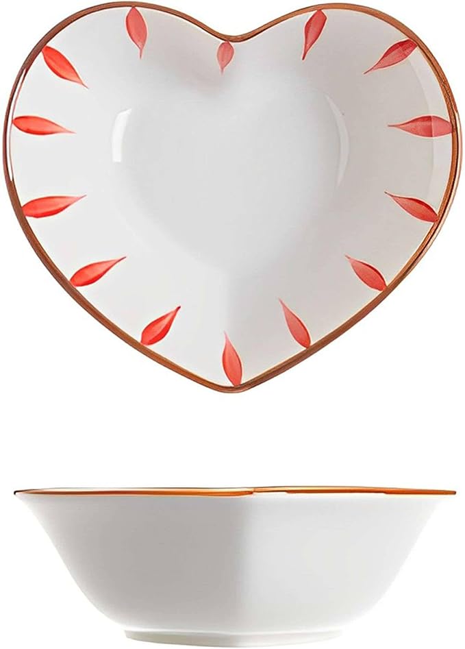 TYMYYS Heart Shaped Ramekins Set, 230ml, Creme Brulee Ramekins, Souffle