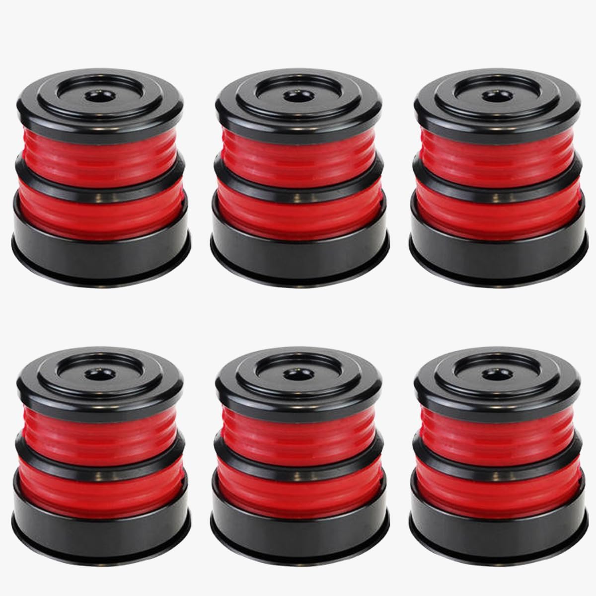 6PCS Silicone Body Mount Kit Fit for 2008-2016 Ford Super Duty Crew Cab F-250 F-350 2WD 4WD Mount Bushings Improve Bumpy Driving Performance Components Outperforms OEM and PU Mounts (Red)