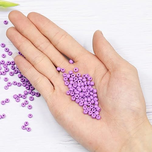 Vista 62 de Tamaño 6/0 - Cuentas de semillas de vidrio para manualidades de 0.157 in, cuentas blancas para la fabricación de joyas