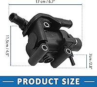 Vista 3 de Conjunto de carcasa de termostato YS4Z-8592-BD Reemplazo para Ford Focus 2000-2004 Negro