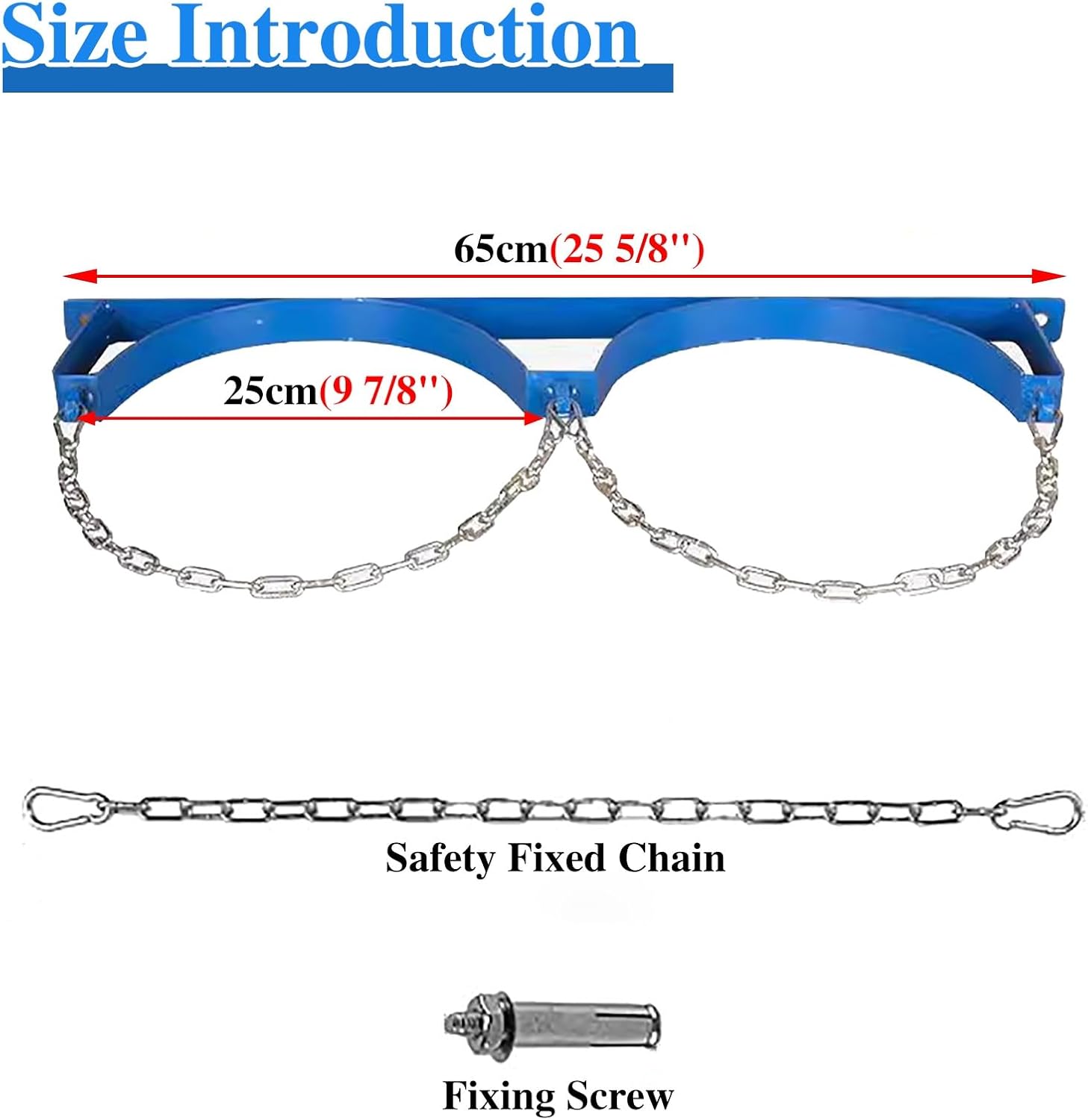 酸素ボンベブラケット - 酸素ボンベ用壁掛けスチールホルダー、病院・研究室用ポータブル垂直収納ラック - 安全なガスボンベオーガナイ