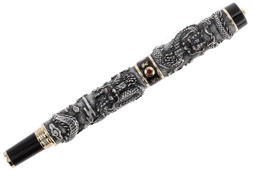 魔王　720ml × 12本　2025F ⑧ GOLD LEAF Jinhao 999 Dragon 0.7mm Medium Nib Fountain Pen