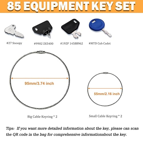 Miniatura 36 de 67 llaves maestras de equipos pesados Constrtution Machinery Operator Key para CAT John Deere CaterpillarToyota Volvo JCB Massey Ferguson JLG Genie