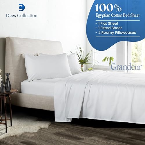 Miniatura 10 de Juego de 4 sábanas de algodón egipcio de 800 hilos, tamaño individual XL, lujosas, suaves y sedosas, resistentes a la decoloración y a las arrugas,