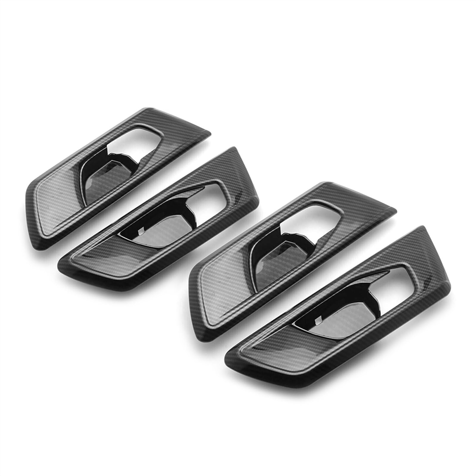 HMJDZ Car Part 4Pcs for H-onda for CRV for CR-V 2017-2021 2018 2019 2020 Interior Door Handle Cover Trim Carbon Fiber ABS Car Accessories