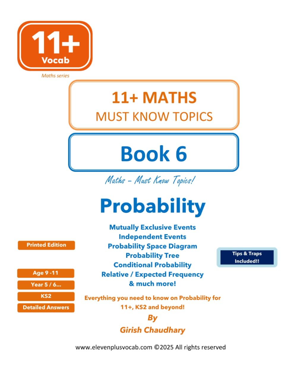 11+ Maths - Book 6: Everything you need to know about Probability for 11+ / KS2