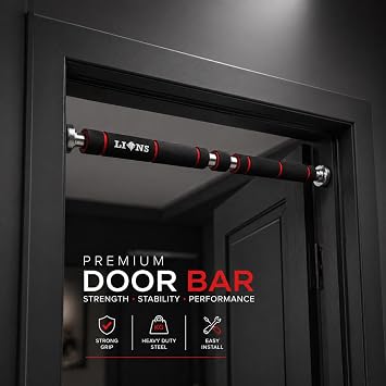 Lions Exercise Door Bar Pull Chin Up Home Gym Fitness Strength Training workout 62-100cm Fully Adjustable