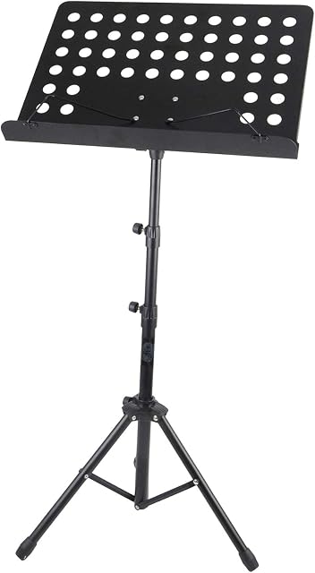Telescopic Height Adjustable Foldable Music Orchestral Book, Paper & Mic Holder Tripod Stand (Book Holder Tripod Stand)