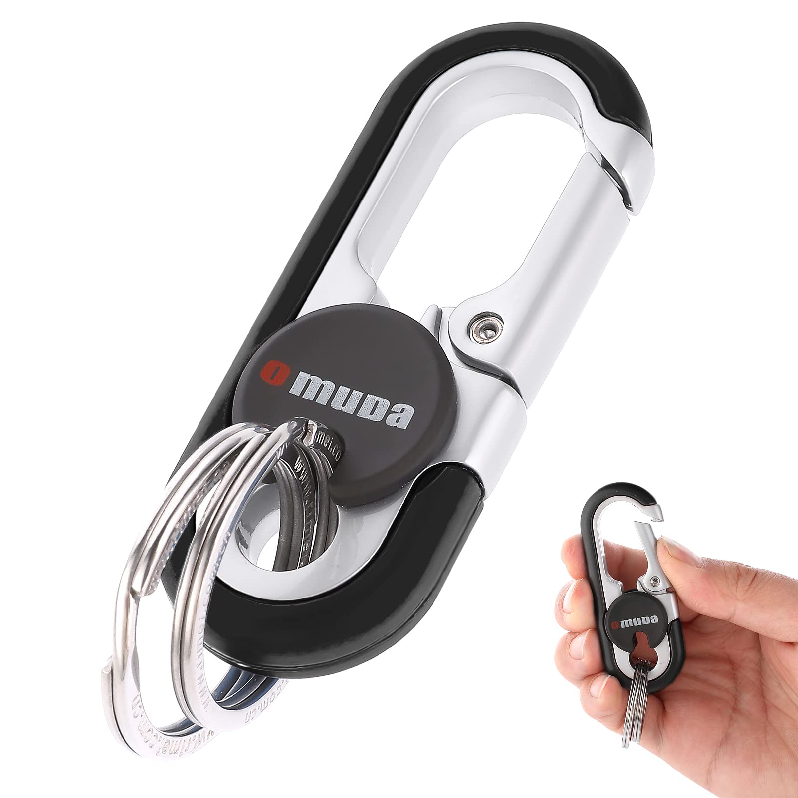 TIESOMECar Key Chain, Metal Car Keychain Personalized Waistband Car Keychain for Unisex Double Ring Design